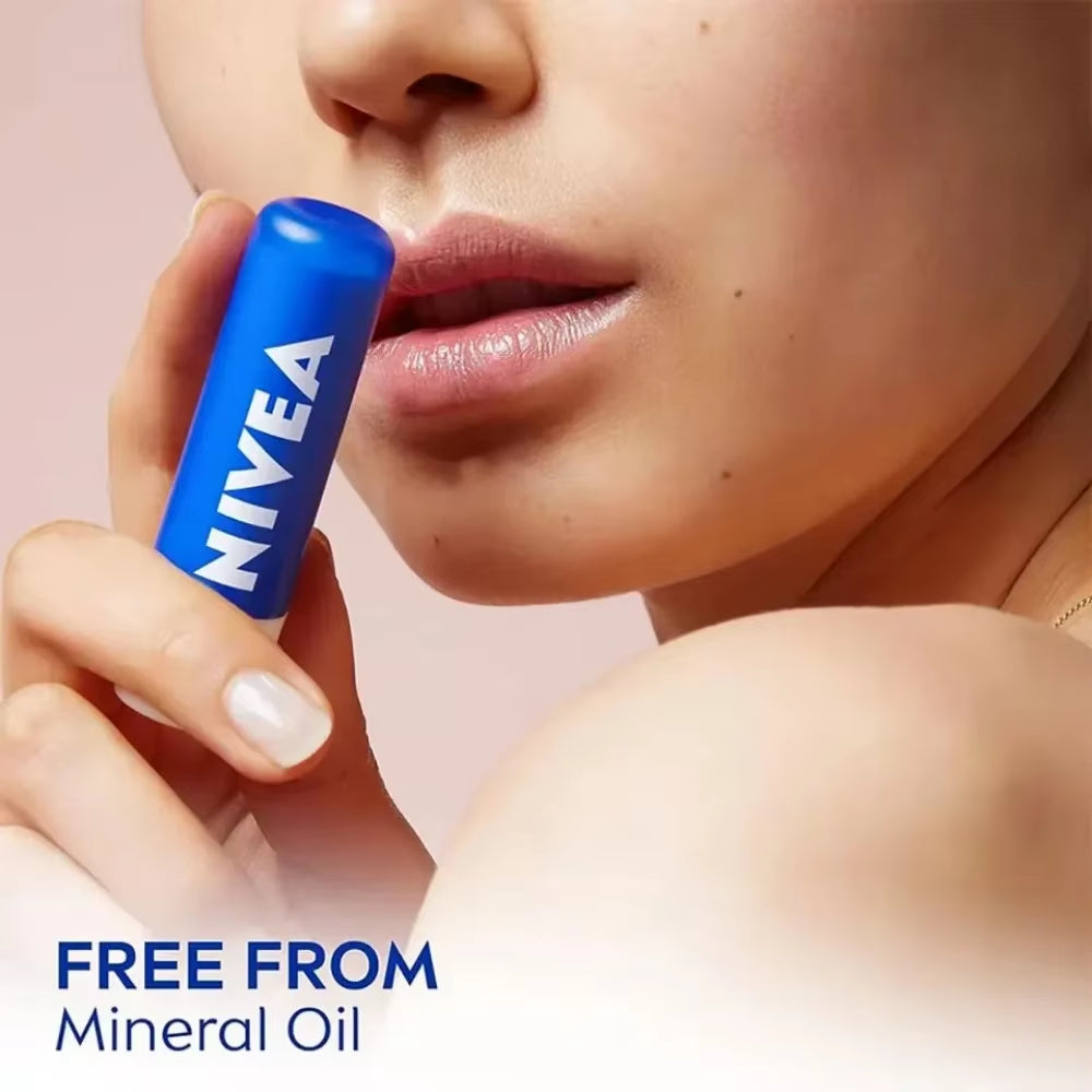Nivea Moisturizing Lipstick Natural Lip Care Oil for Lips Rose Cherry Strawberry 4.8G Moisturizing for Women Men Lip Skin Care